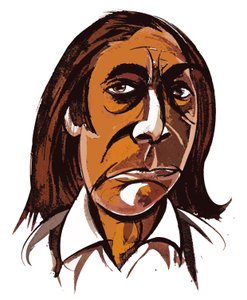 Alfred Schnittke - colour caricature by Neale Osborne